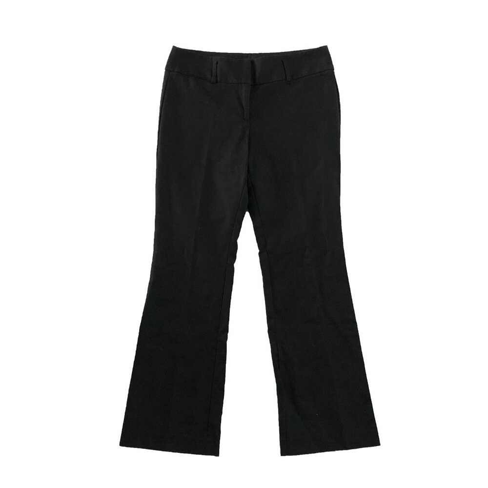 LOFT Ann Taylor Julie Boot Cut Womens Size 8 Black Belt Loop Stretch Dress Pants